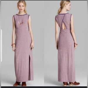 FREE PEOPLE Sabrina Purple Keyhole back Sleeveless Maxi Dress